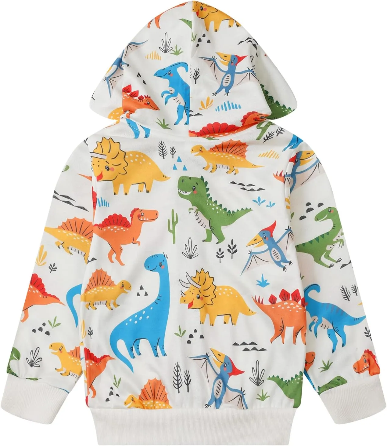 Akyzic Baby Boys Zip Up Hoodie Toddler Boys Jacket Cartoon Winter Long Sleeve Hooded Sweatshirt Tops Fall Coat Kids 2-7 Years