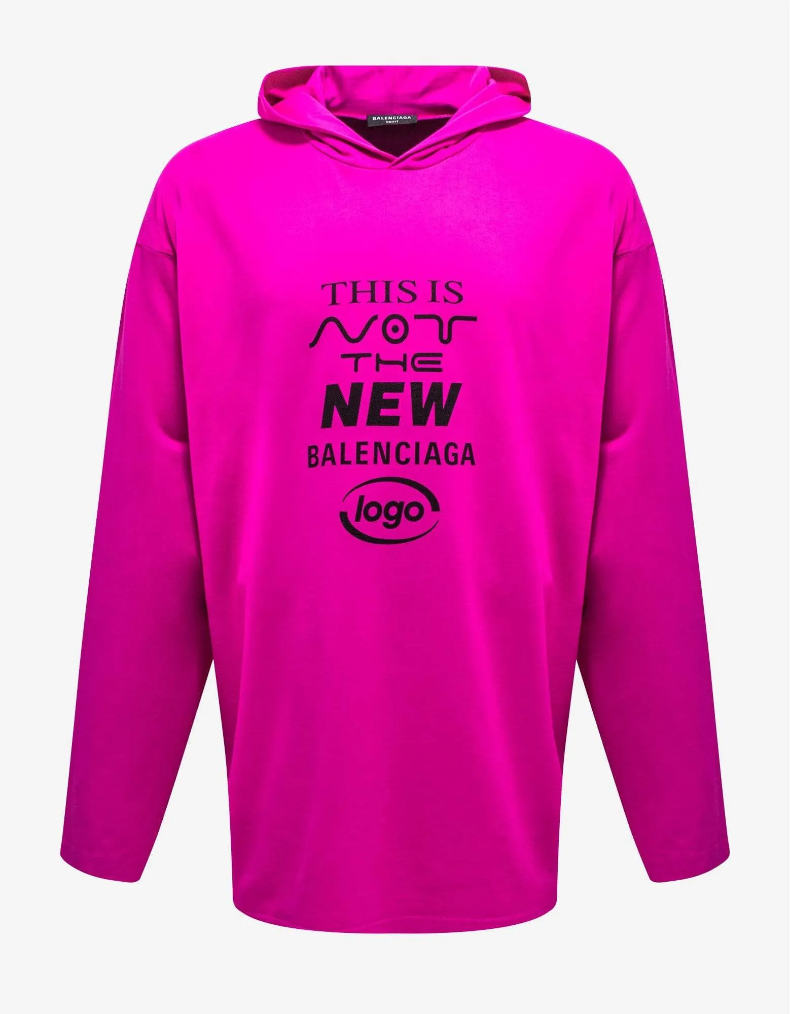 Balenciaga Pink This Is Not Long Sleeve Hooded T-Shirt