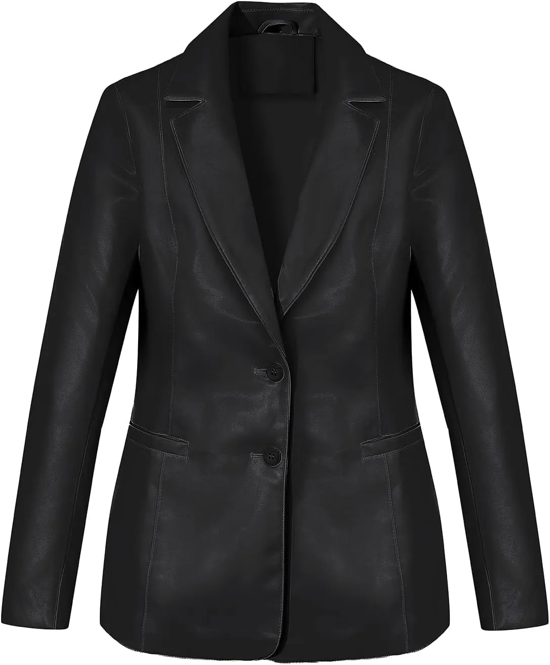 Bellivera Faux Leather Jacket Women Motorcycle Zipper Bomber PU Bike Coat with Pockets