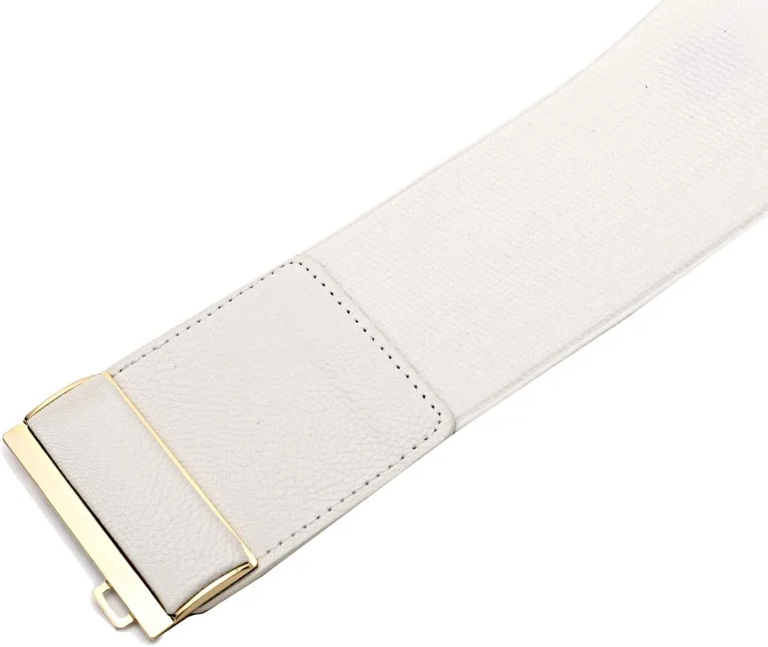 Beltox Womens 3" Wide Belt Elastic Stretch Cinch Waistband Lady Cummerband
