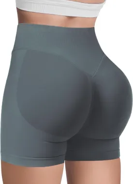 Butt Lifting Impact Shorts for Women Hidden Scrunch Booty Lift Gym Yoga Shorts Seamless Tummy Control 4.5"
