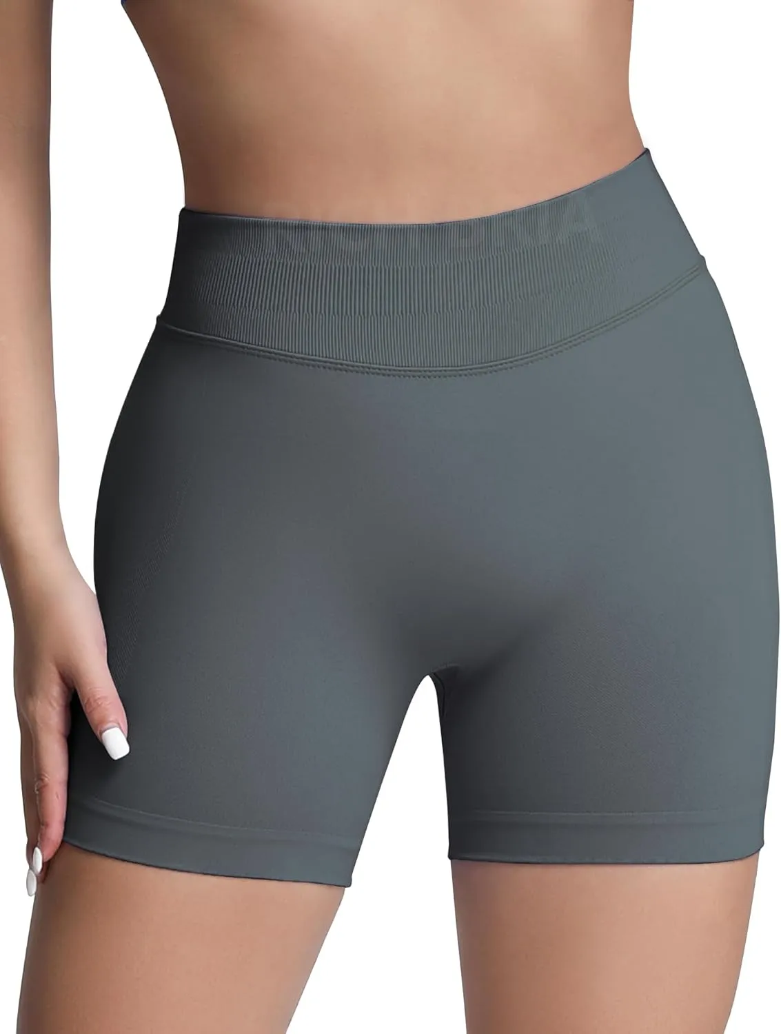 Butt Lifting Impact Shorts for Women Hidden Scrunch Booty Lift Gym Yoga Shorts Seamless Tummy Control 4.5"
