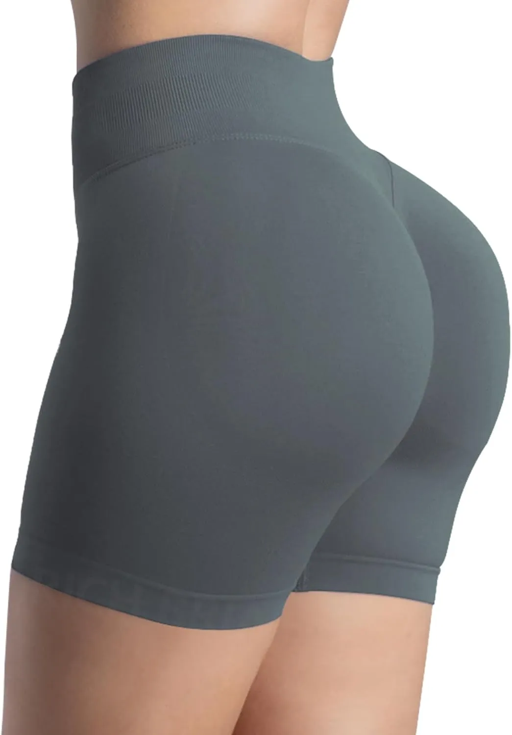 Butt Lifting Impact Shorts for Women Hidden Scrunch Booty Lift Gym Yoga Shorts Seamless Tummy Control 4.5"