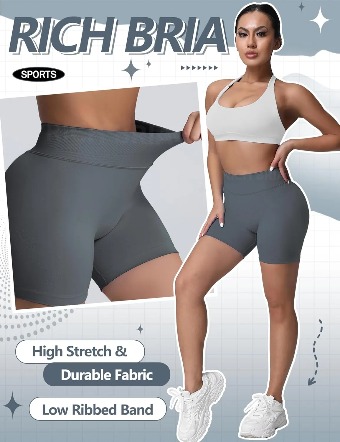 Butt Lifting Impact Shorts for Women Hidden Scrunch Booty Lift Gym Yoga Shorts Seamless Tummy Control 4.5"