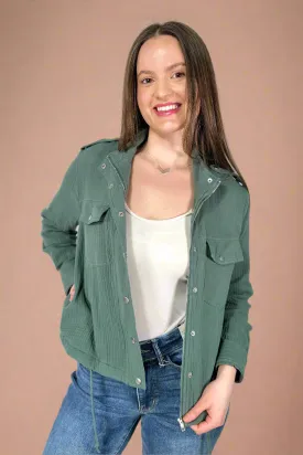 Double Gauze Jacket - Green