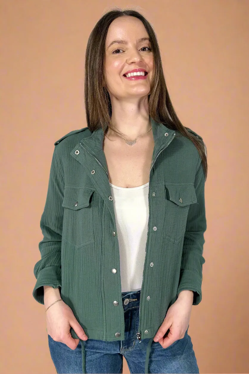 Double Gauze Jacket - Green