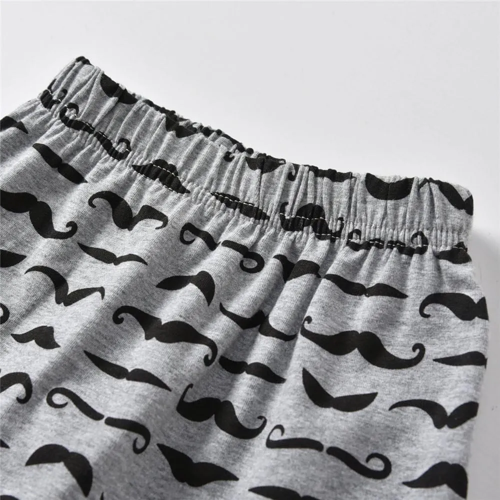 Eghunooy Newborn Baby Boy Clothes Letter Print Romper Pants Hat Infant 3PCS Outfits Set
