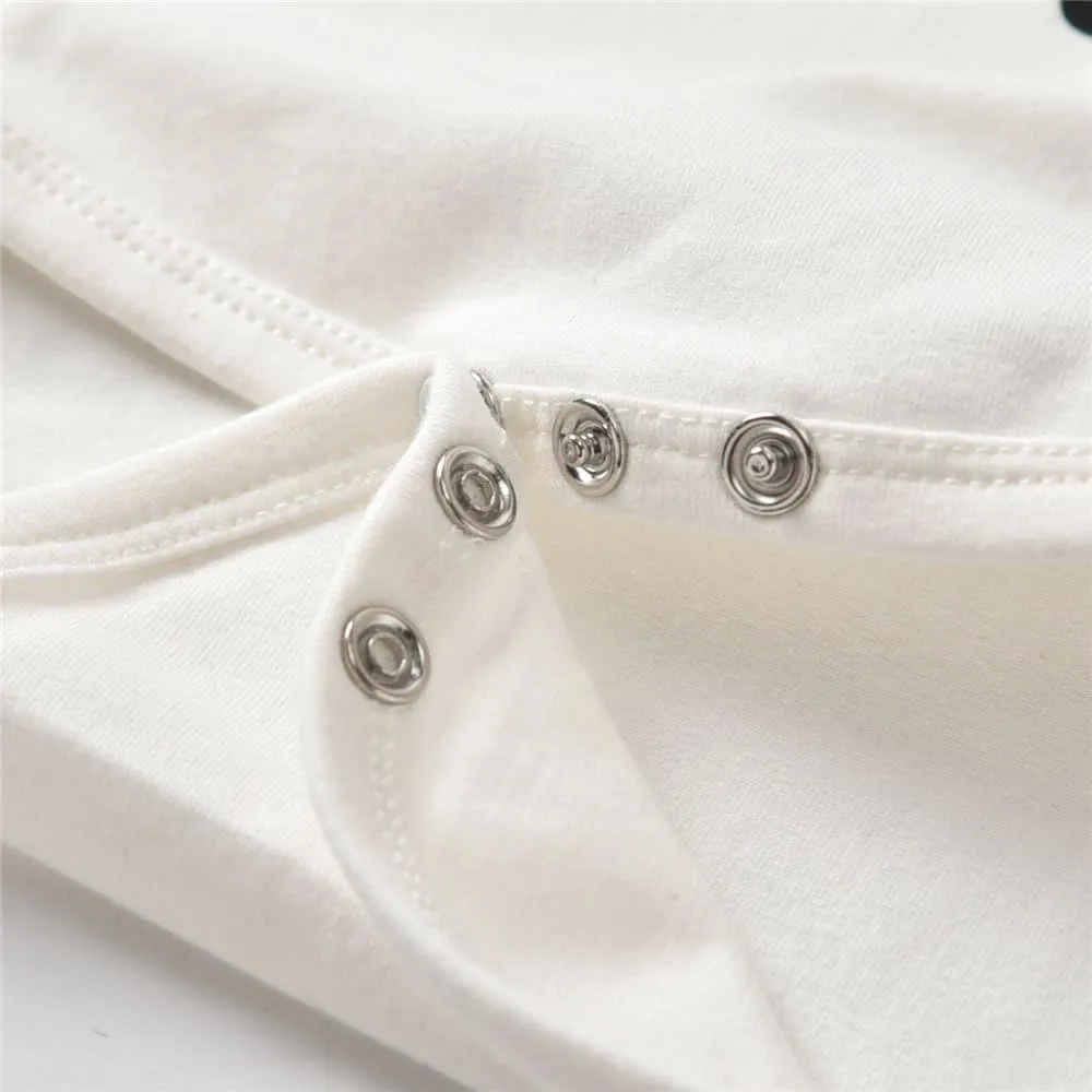 Eghunooy Newborn Baby Boy Clothes Letter Print Romper Pants Hat Infant 3PCS Outfits Set