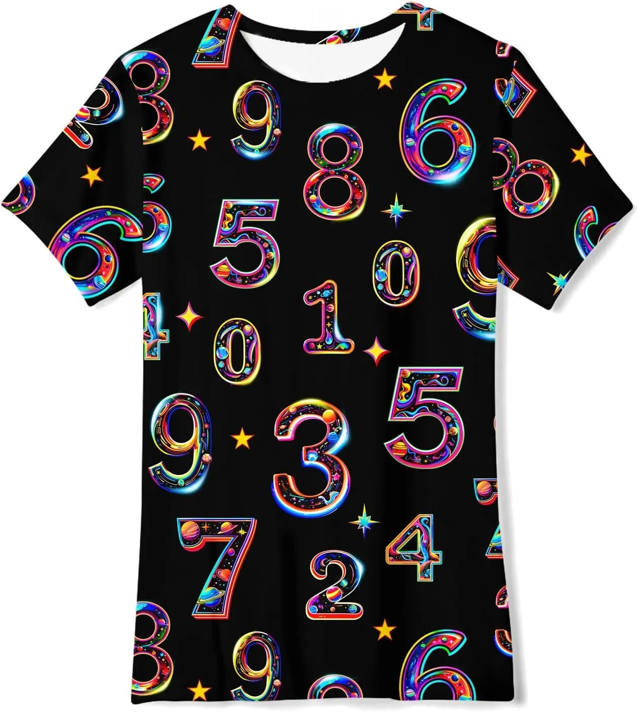 Enlifety Boys Girls T-Shirts 3D Graphic Shirts Kids Cool Short Sleeve Tees Size 4-14T