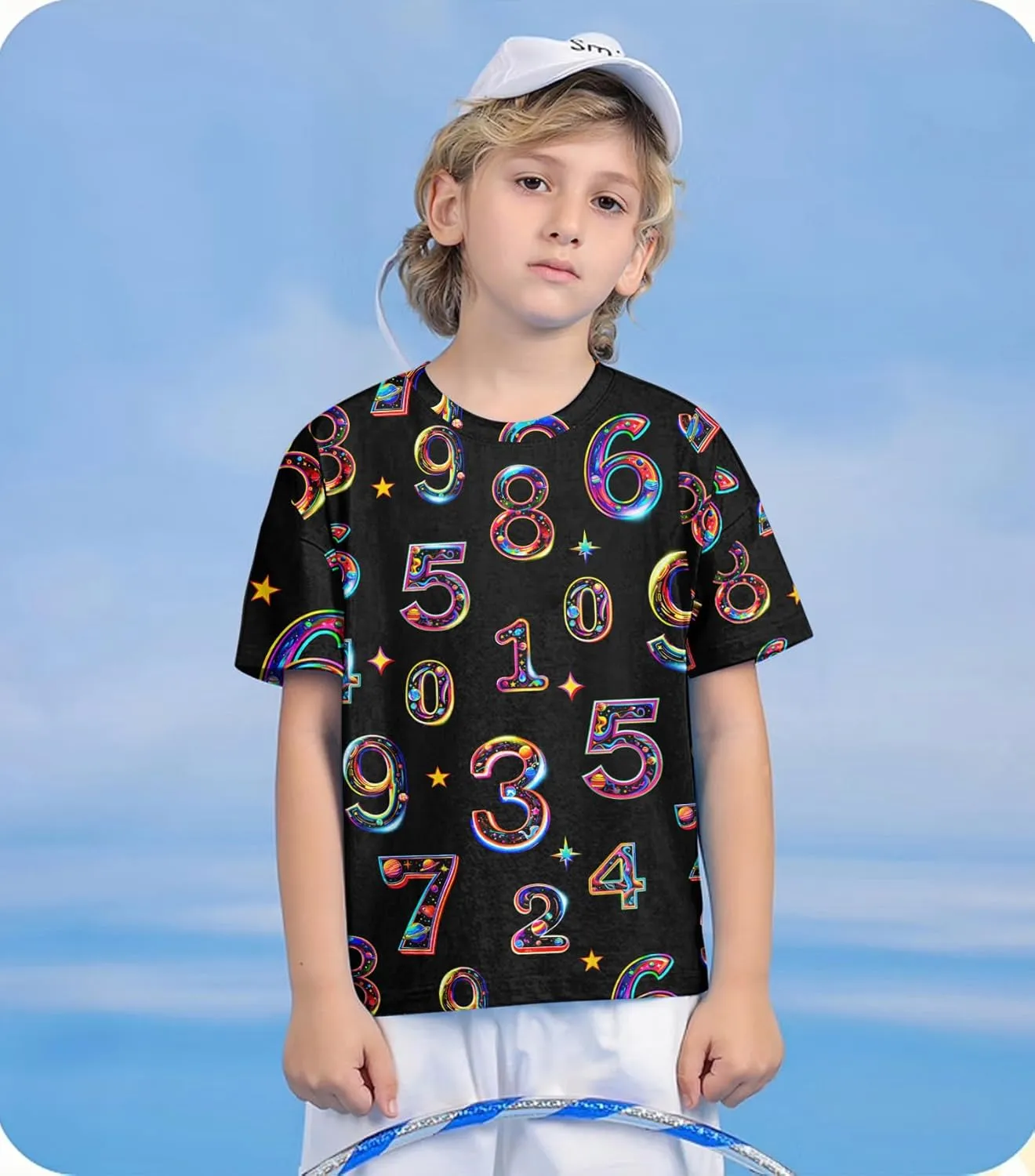 Enlifety Boys Girls T-Shirts 3D Graphic Shirts Kids Cool Short Sleeve Tees Size 4-14T