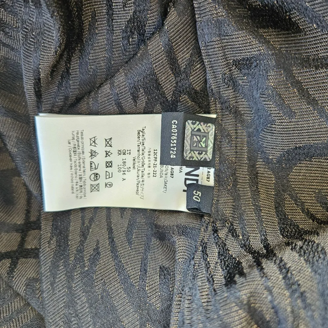 Fendi Brown Canvas FF Vertigo Jacket