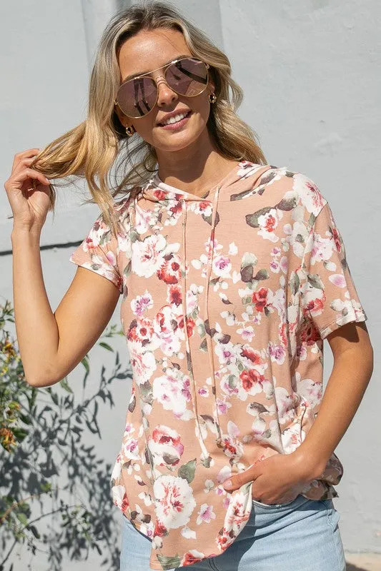 FLORAL PRINT JERSEY TOP