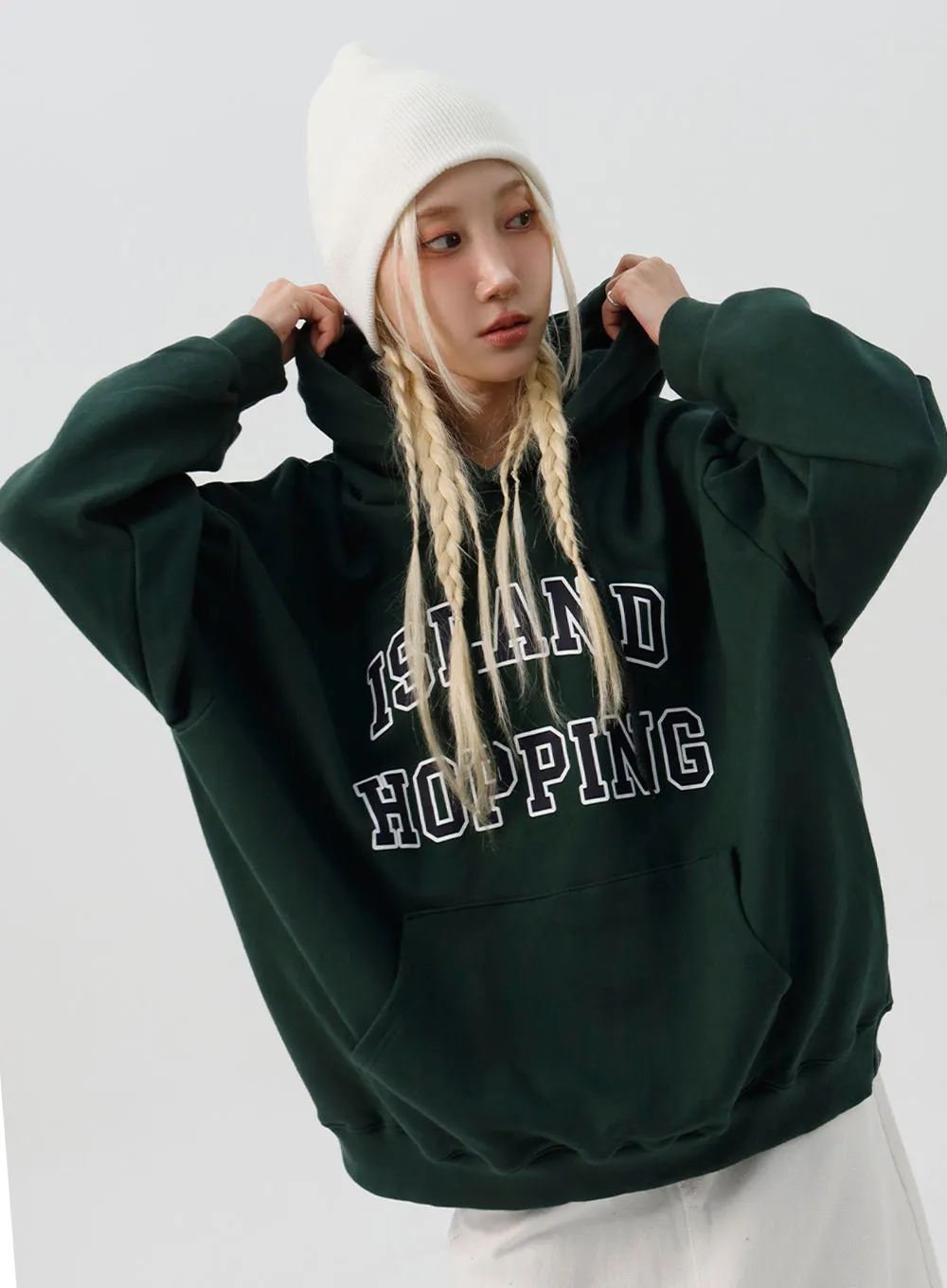Graphic Loose Fit Hoodie IS311