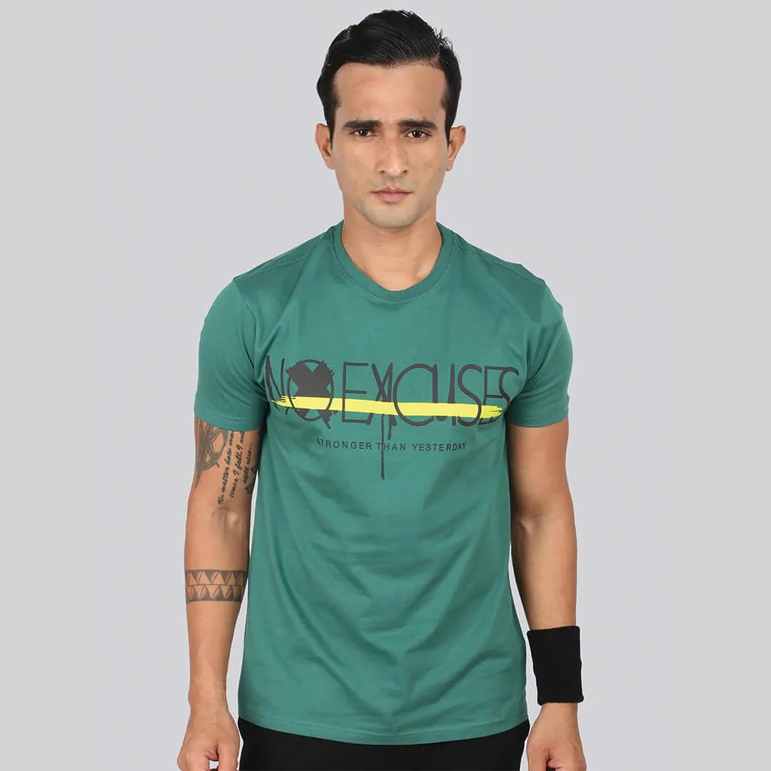Graphic Printed T-shirt - Forest Green