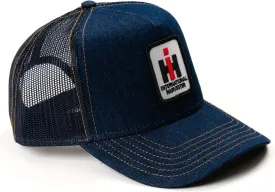 J&D Productions, Inc. International Harvester IH Logo Hat, Denim Trucker, 7 1/8