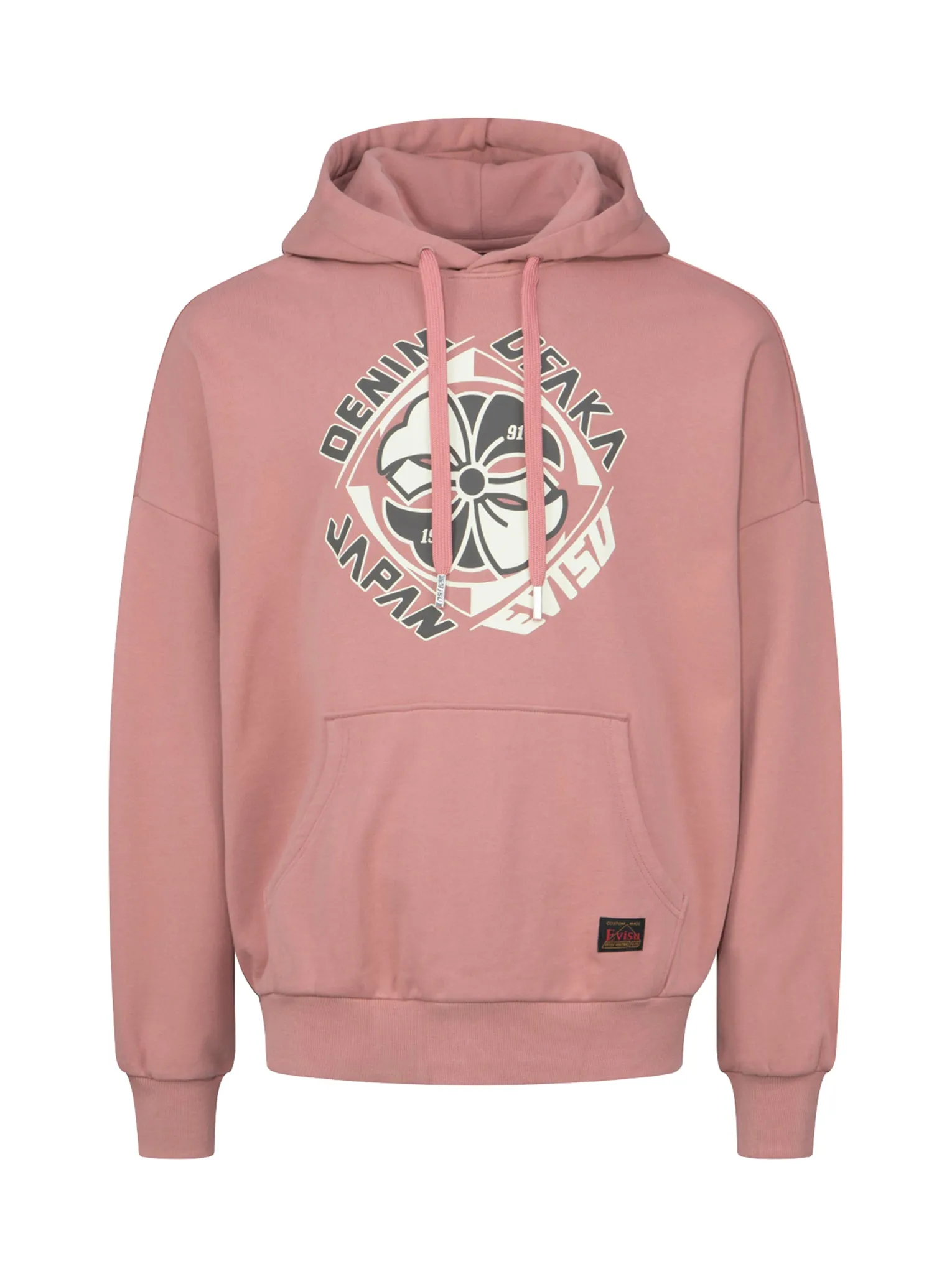 Kamon Print Loose Fit Hoodie