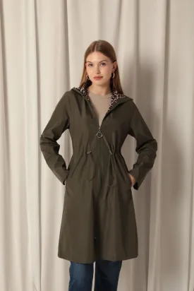 KKT Bondig Fabric Waterproof Women's Khaki Trench Coat - Santa Cruz