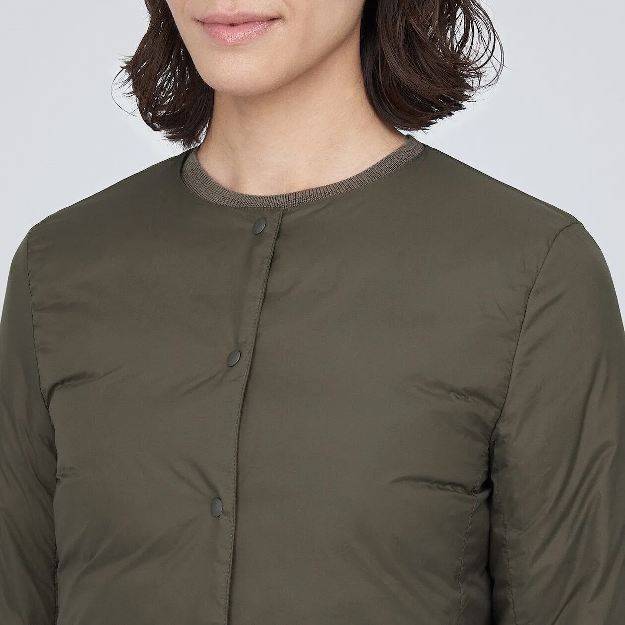 Lightweight Collarless Down jacket