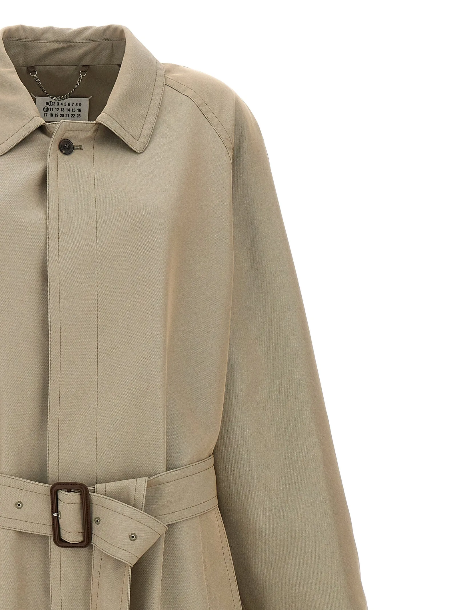 Long Single-Breasted Trench Coat Trench E Impermeabili Beige