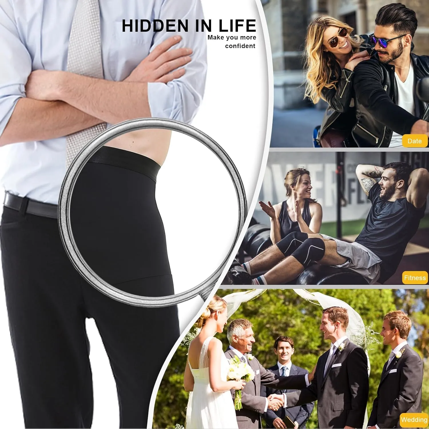 Men Tummy Control Shorts High Waist Underwear Slimming Shapewear Body Shaper Leg Boxer Briefs