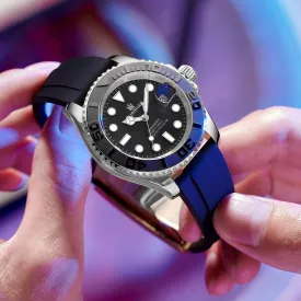 Men's Automatic Mechanical Diving Watch 40mm Luminous Dial 100M Waterproof Luxury Fashion Business Casual Sport Designer Genuine Watch with Calendar Rubber