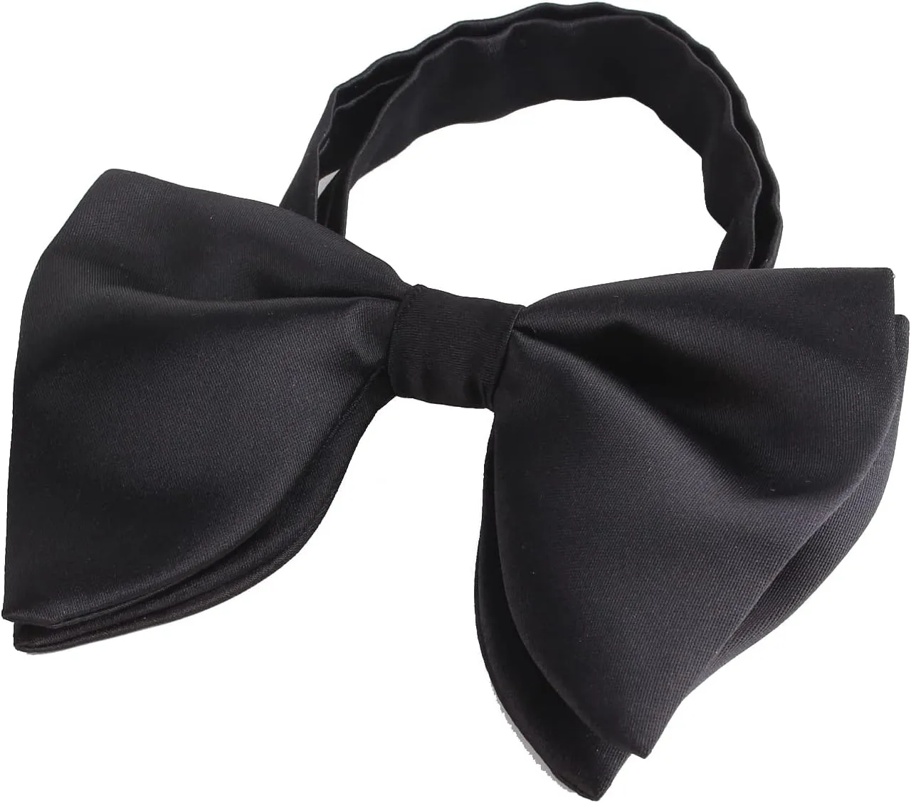 Mens Oversized Satin Silk Bow Tie Solid Color Formal Tuxedo Big Bowtie