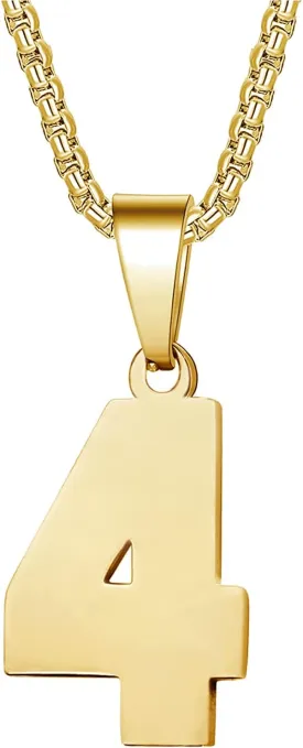 MUERDOU Number Necklace for Men Athletes Number Chain Stainless Steel Jersey Pendant Personalized Sports Jewelry Gift for Men Basketball Baseball Football