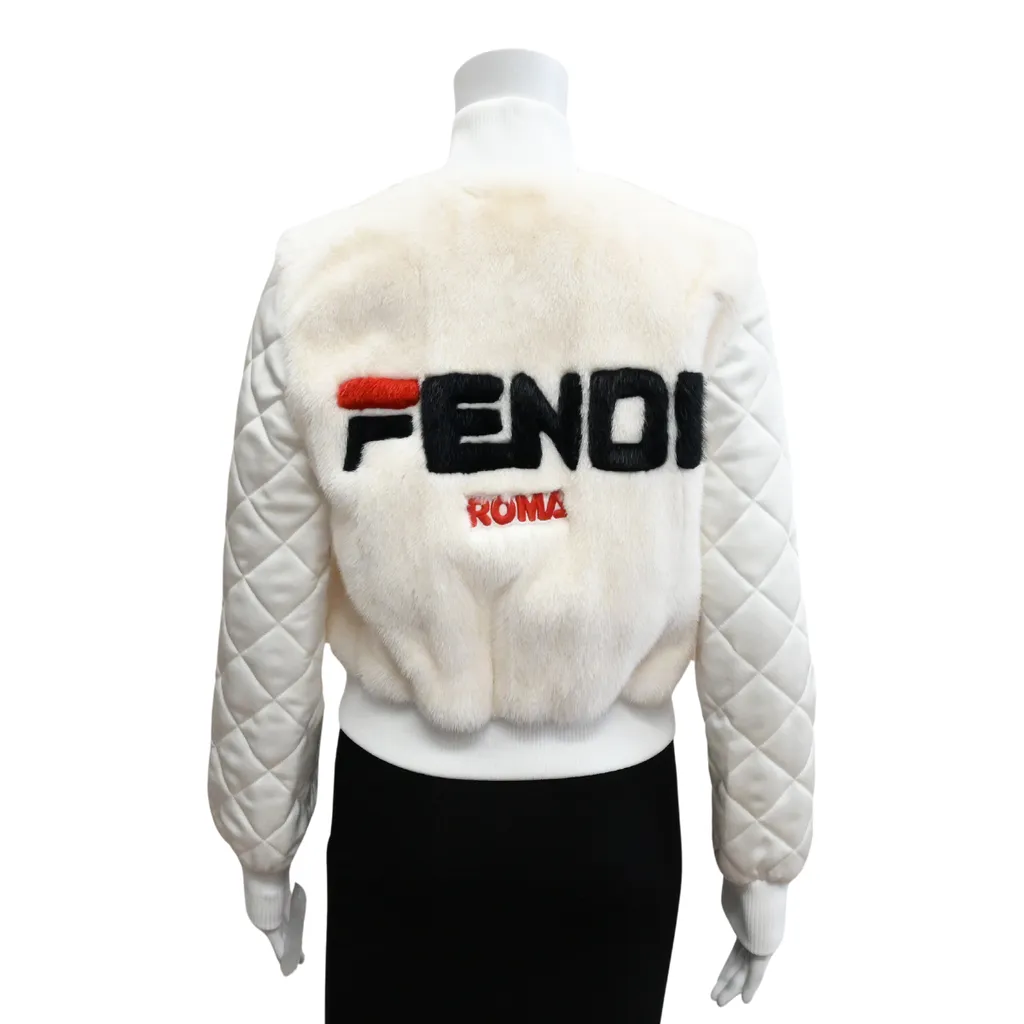 Off-White Mink Logo Bomber Jacket