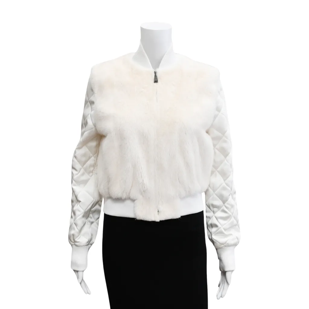 Off-White Mink Logo Bomber Jacket