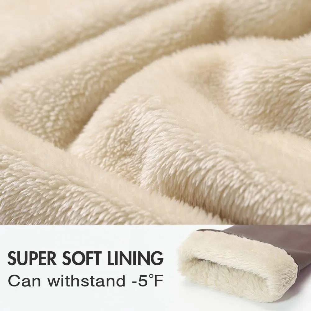 Orrpally Women Leather Gloves Touch Screen Texting Driving Gloves Winter Leather Warm Gloves
