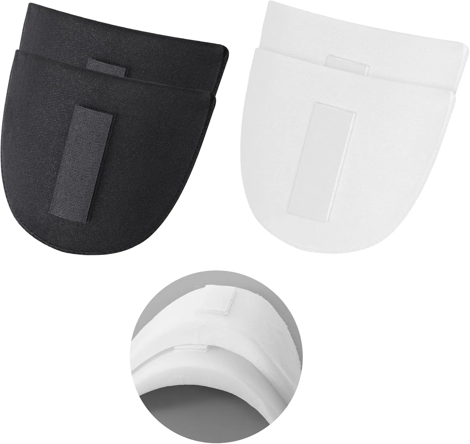 Oruola 2 Pairs Shoulder Pads for Womens Clothing,Breathable Shoulder Pads for Women Men Sloping High Low Shoulders Blazer Suit T-Shirt (Black White)
