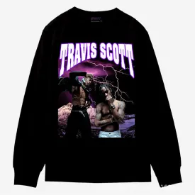 Oversized 90S T Shirt High Street Rap Hip Hop Autumn and Winter Men's Loose Long Sleeve T-shirt
