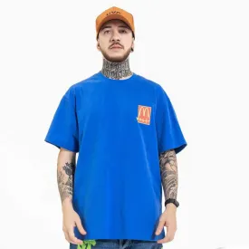 Oversized 90S T Shirt Spring and Summer High Street round Neck Loose Short Sleeves T-shirt Men