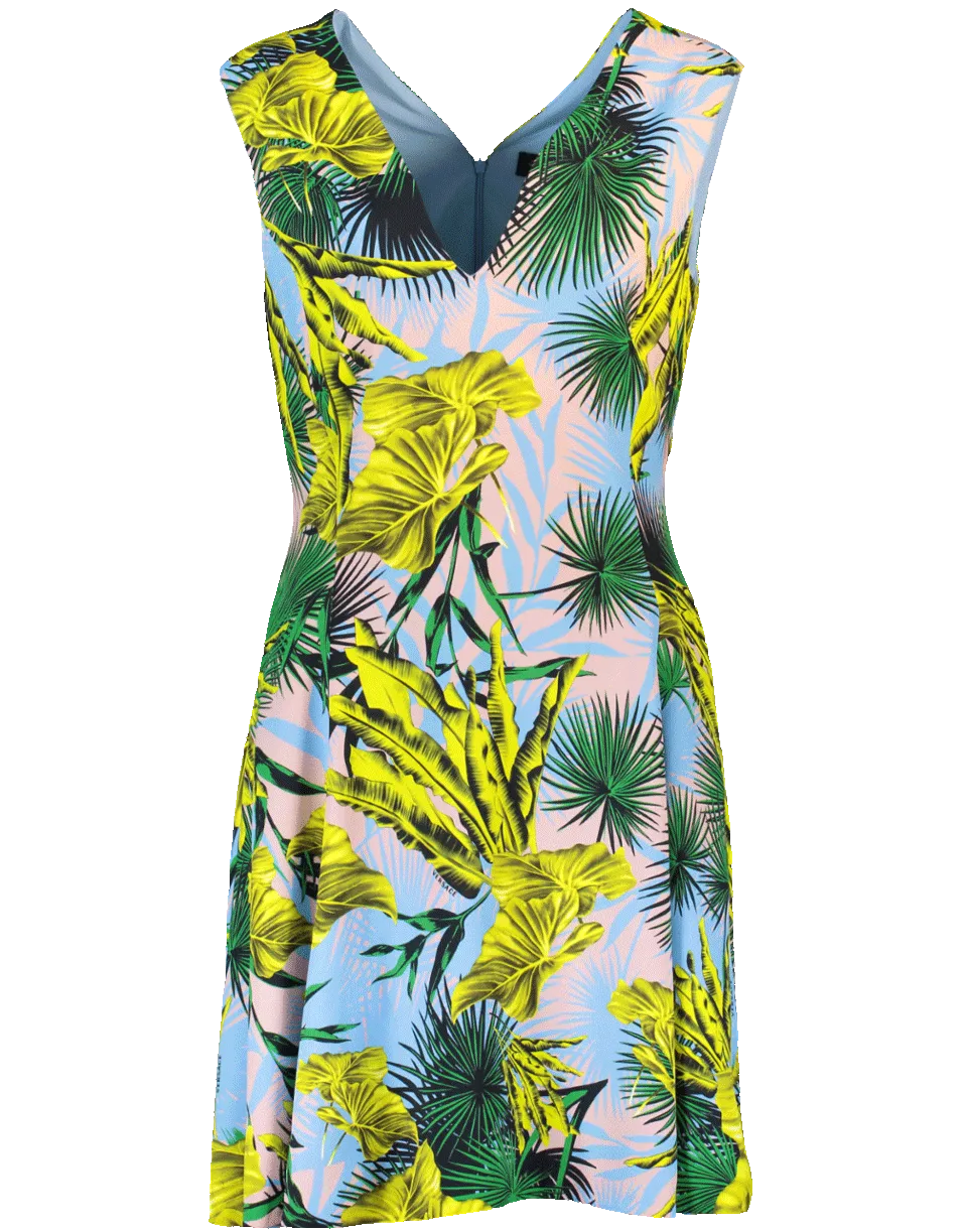 Palm Print Dress