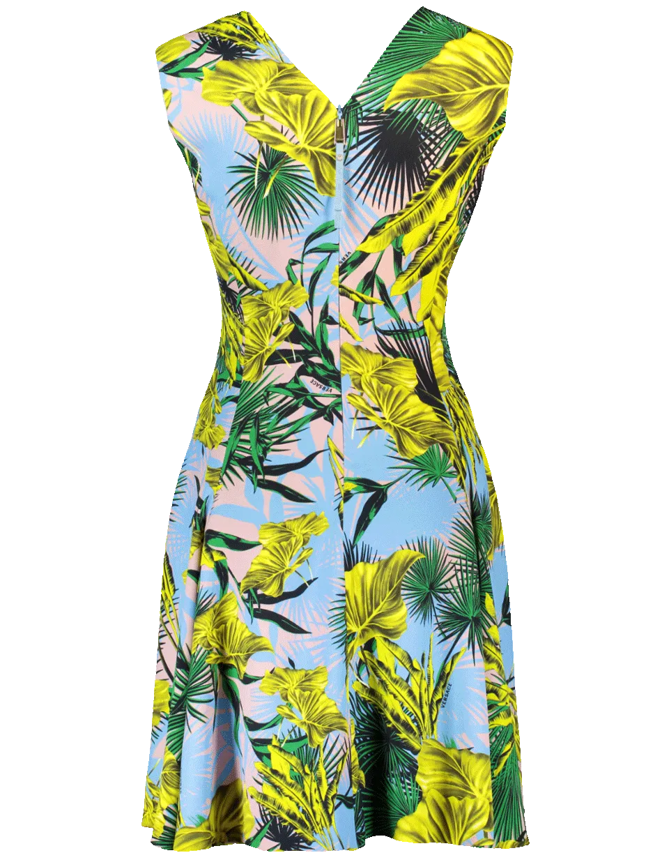 Palm Print Dress