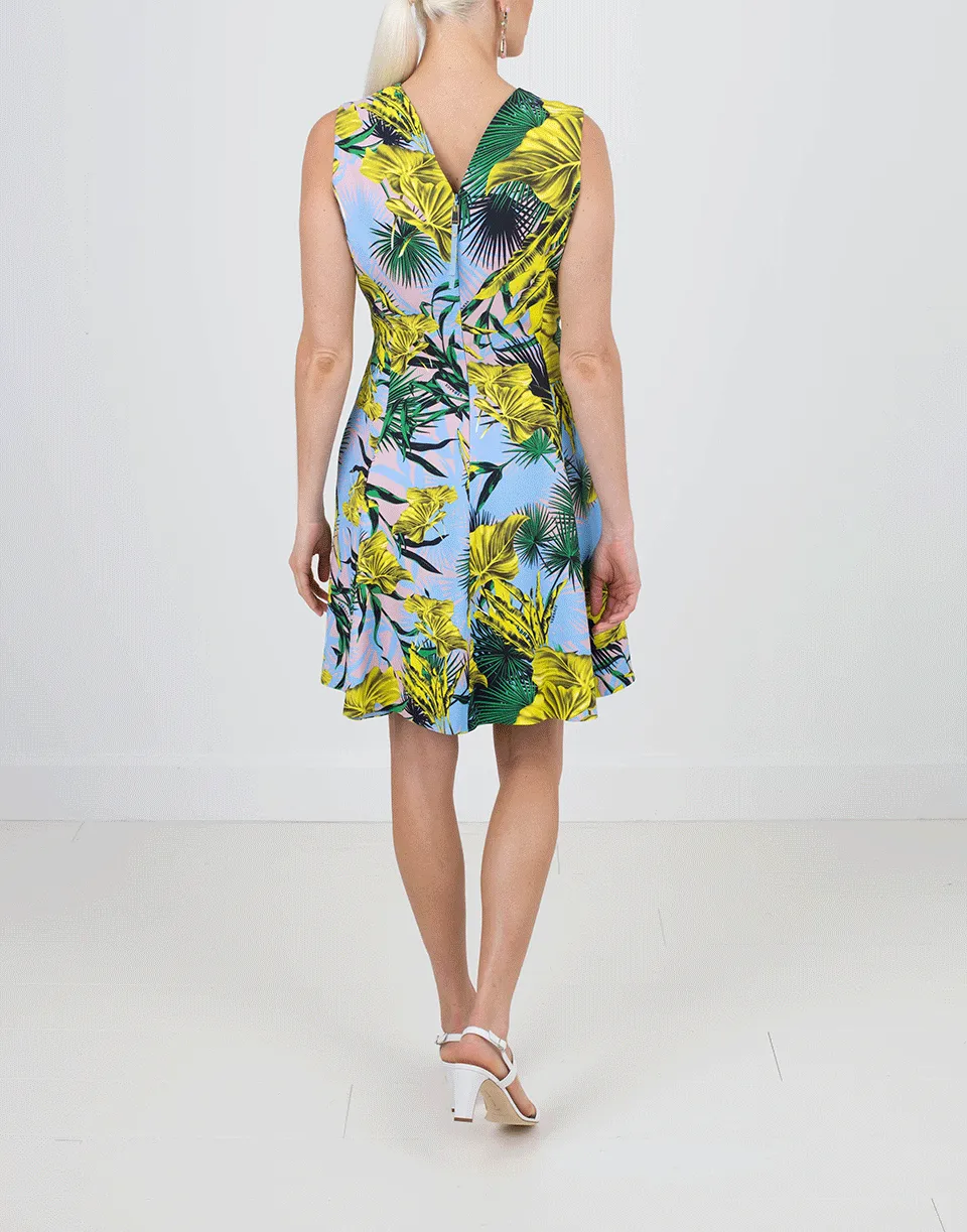 Palm Print Dress