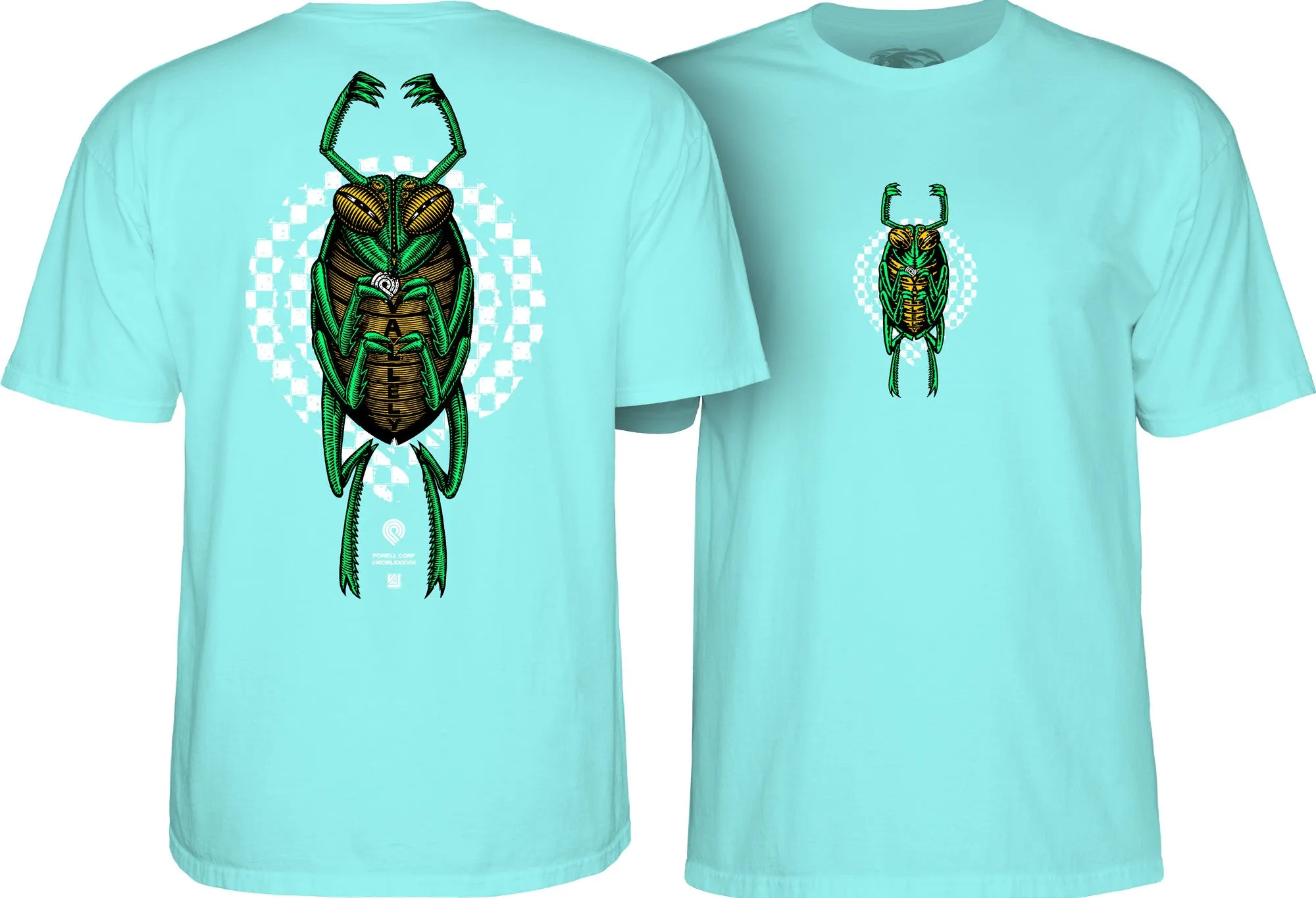 Powell Peralta Mike Vallely Bug T-Shirt - Celadon