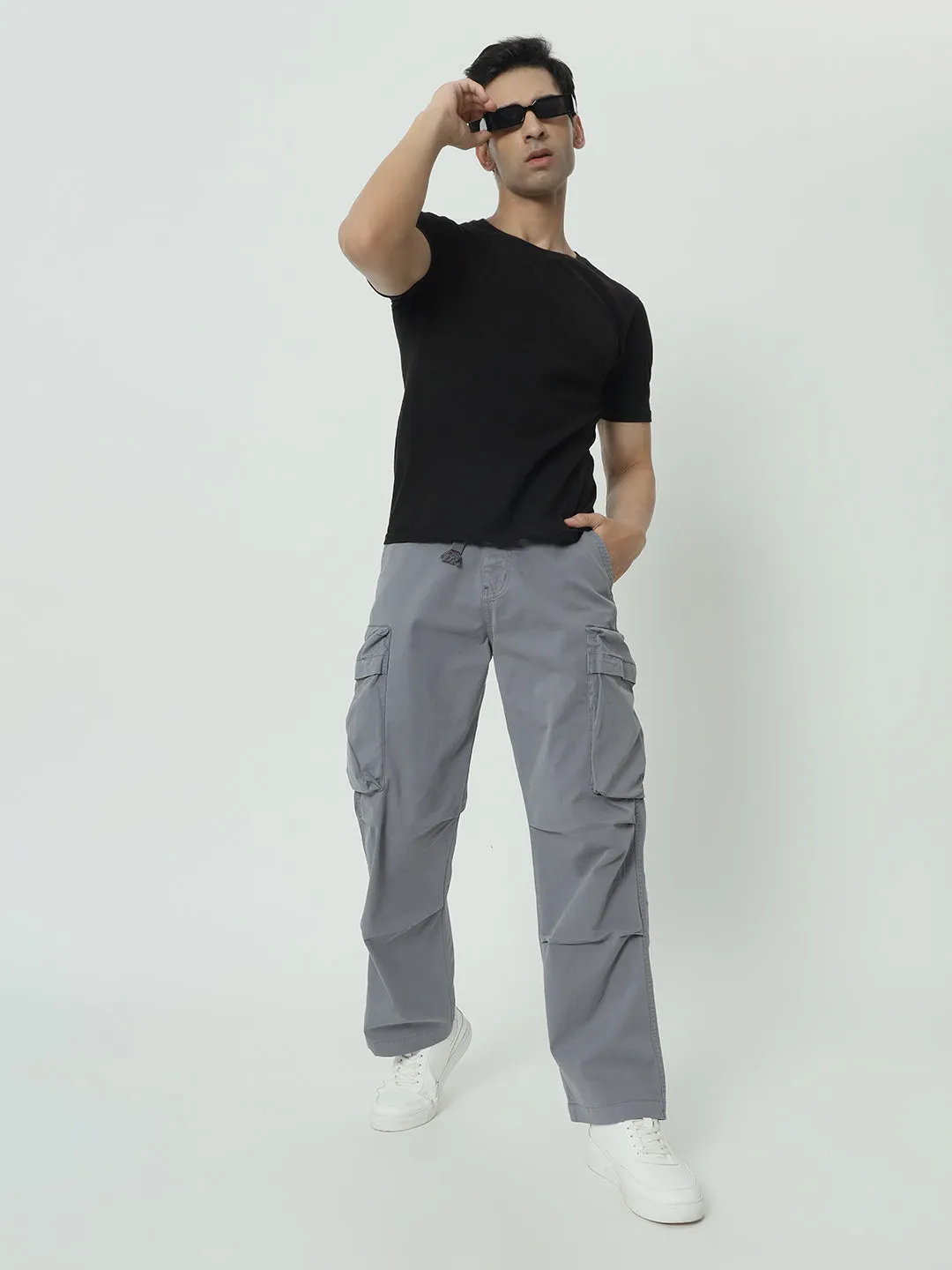SAINTJONES -NEW STRAIGHT BOX POCKETS GREY CARGO