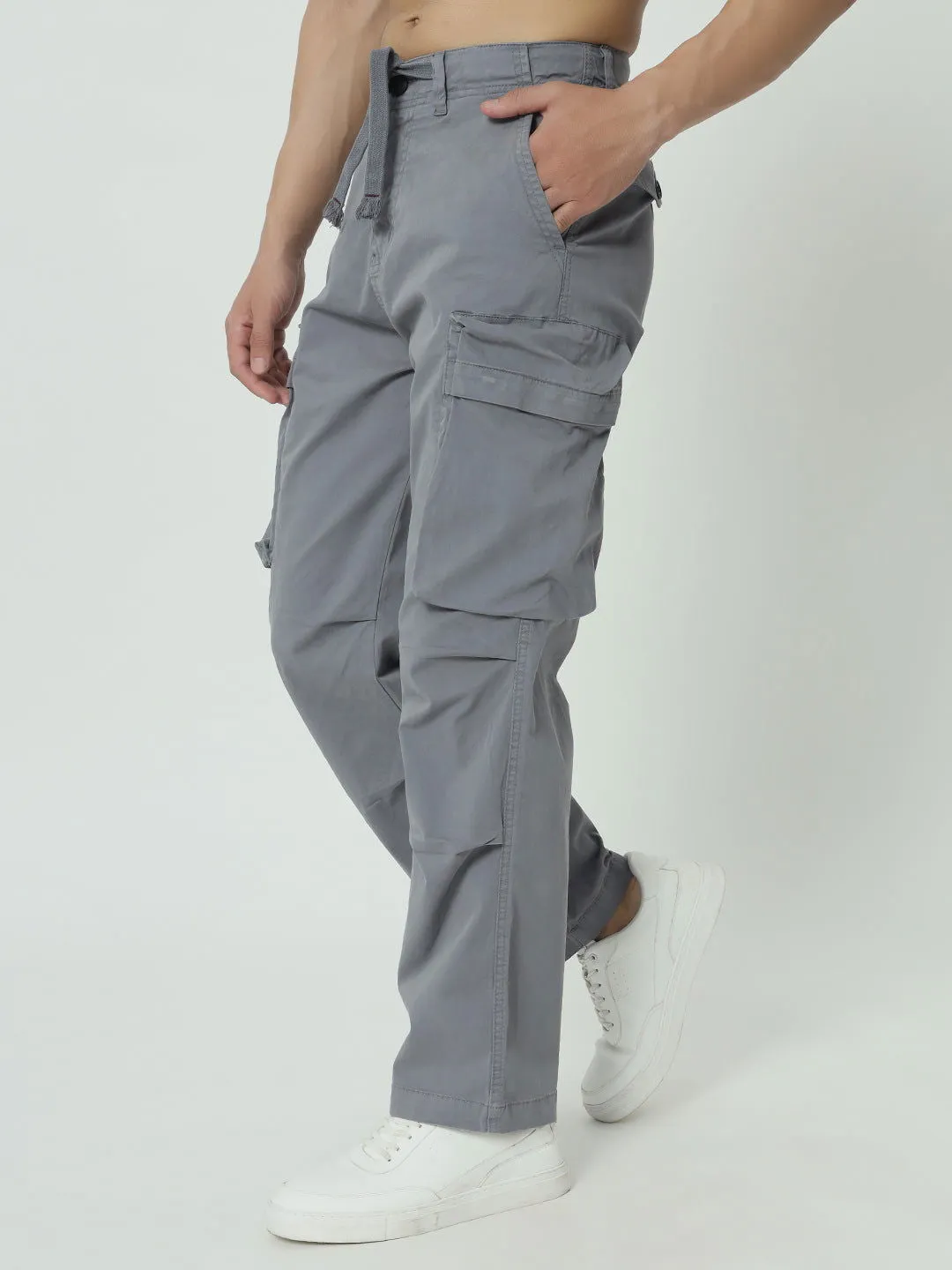SAINTJONES -NEW STRAIGHT BOX POCKETS GREY CARGO
