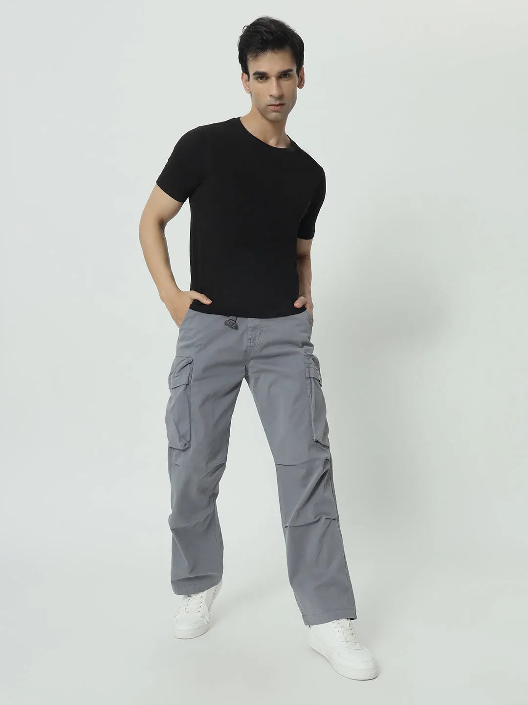 SAINTJONES -NEW STRAIGHT BOX POCKETS GREY CARGO