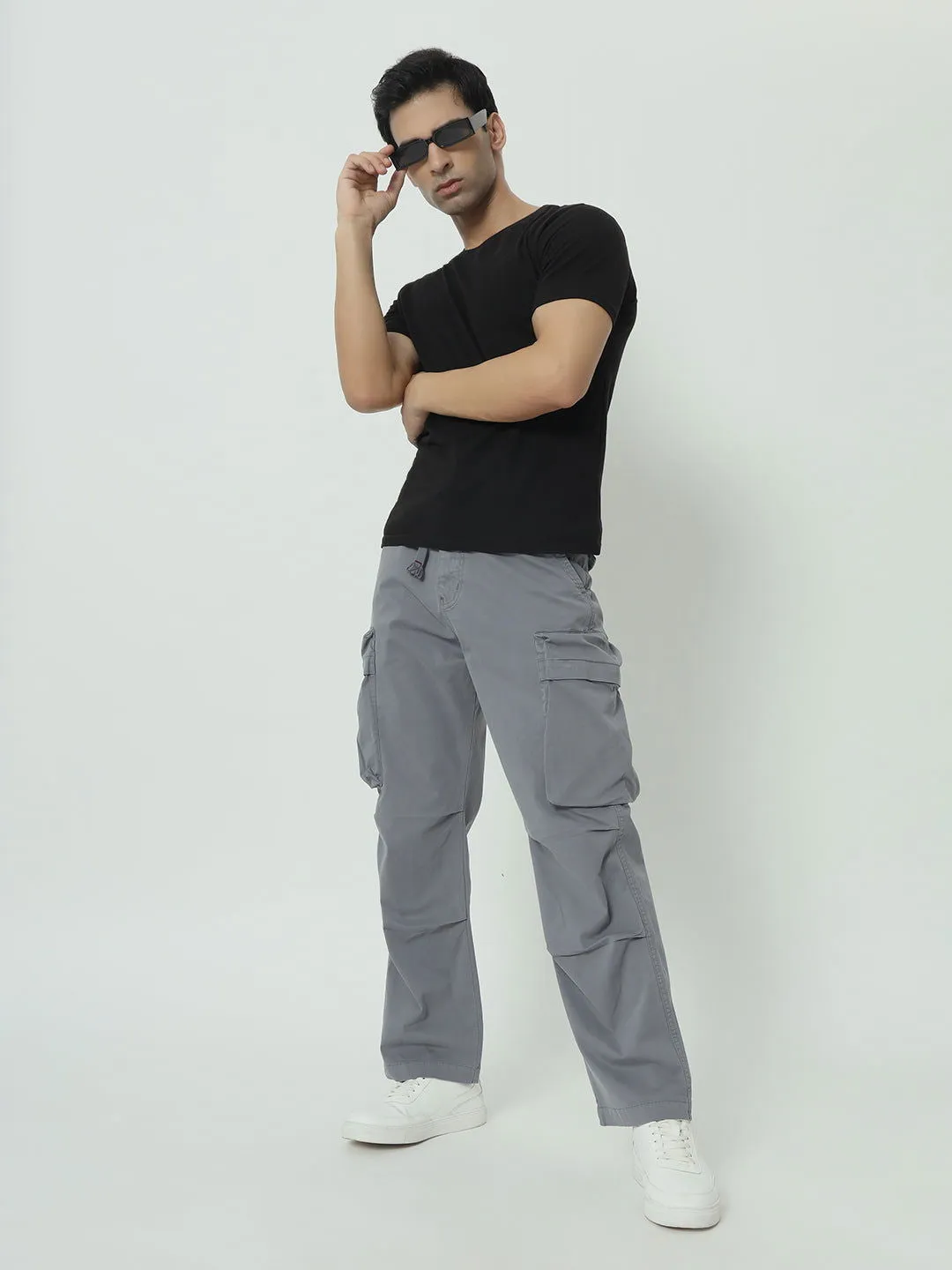 SAINTJONES -NEW STRAIGHT BOX POCKETS GREY CARGO
