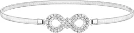 SANSTHS Womens Elastic Thin Metal Waist Belt, Stretch Chain Belt for Dresses, Skinny Rhinestone Adjustable Waistband