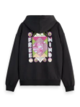 SCOTCH & SODA LOOSE FIT BACK ARTWORK HOODIE -VINYL