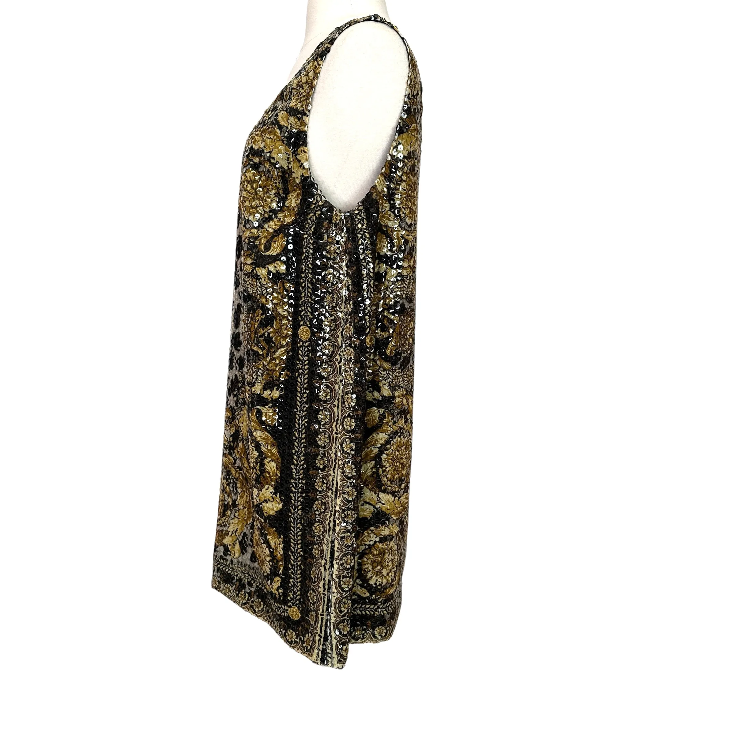 Sequins Printed Mini Dress - L