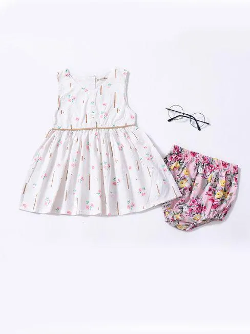 Stylish Little Girl Sleeveless Summer Flower Dress
