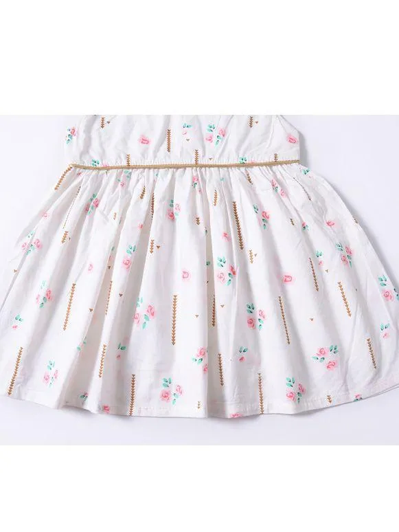 Stylish Little Girl Sleeveless Summer Flower Dress