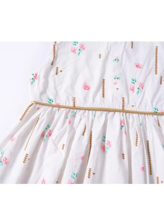Stylish Little Girl Sleeveless Summer Flower Dress