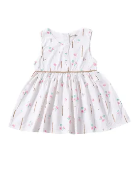 Stylish Little Girl Sleeveless Summer Flower Dress