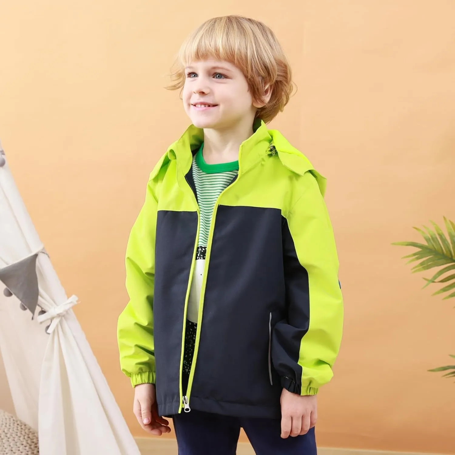 Waterproof Kids Rain Jackets With Hood,Lightweight Toddler Raincoat For Boys Girls??Kids Clothes Windbreaker Jacket