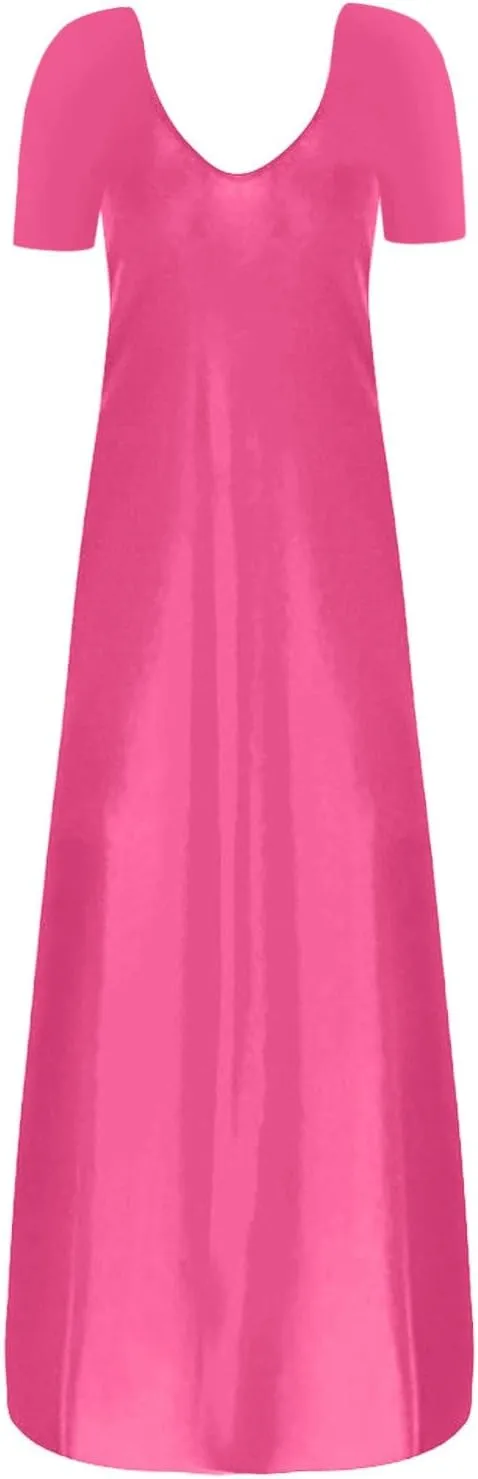 Women's Plus Size Maxi Dresses for Women Summer Short Sleeve Casual 2025 Long Dress Great Dresses for Women Plus